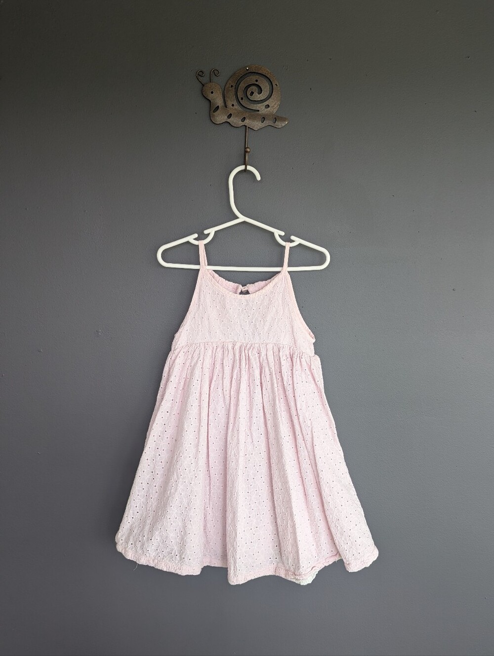 Shabby Chic Pink Eyelet Dress